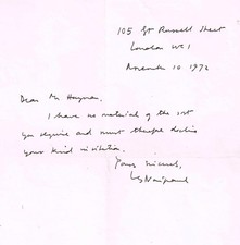 Product Image: V S NAIPAUL / Manuscript letter responding to an editor's request Signed