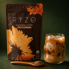 Authentic RYZE MUSHROOM Coffee Bright  Smooth Gut Health Supplement 30 Servings