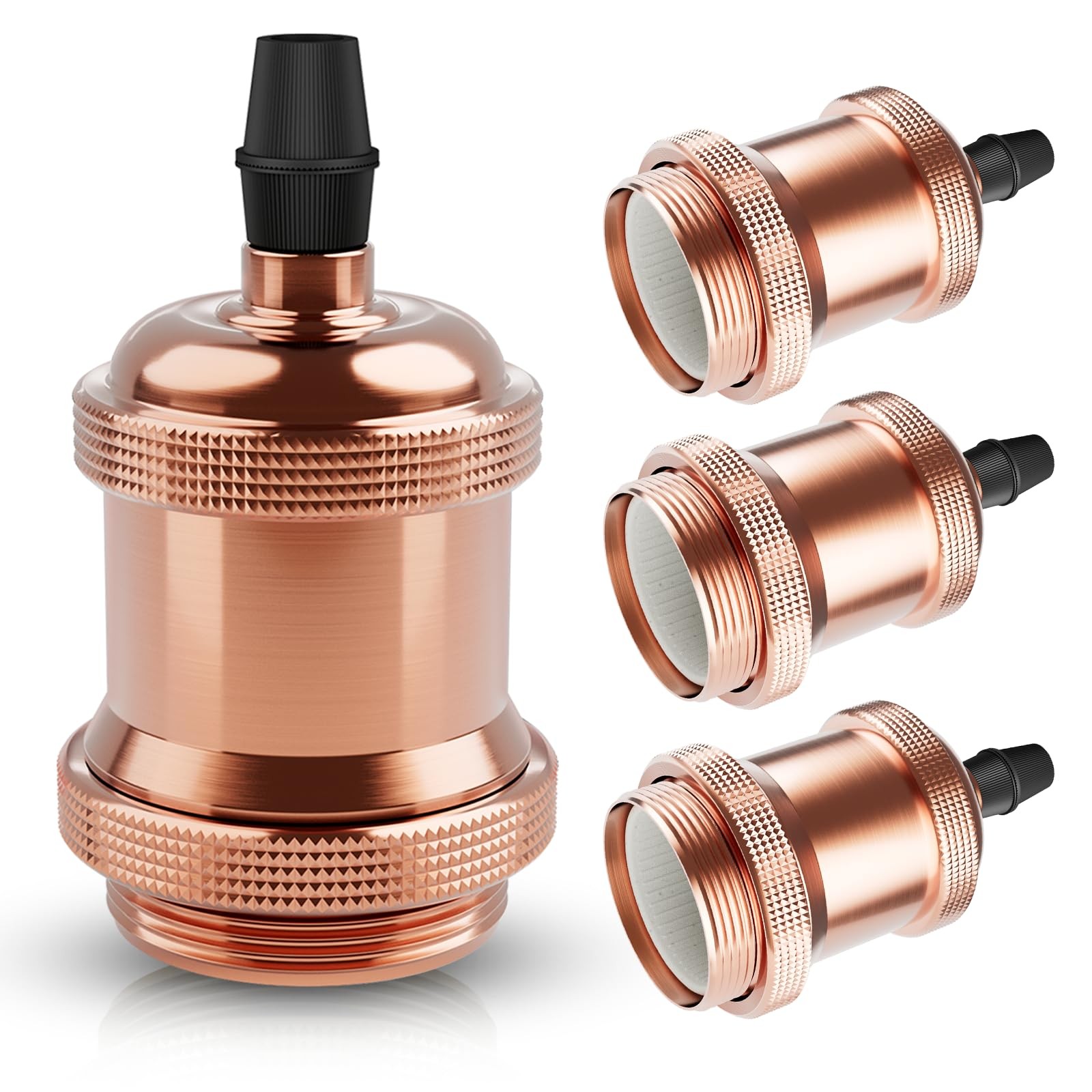 Douille E27 rétro en céramique solide à haute résistance thermique pour suspension