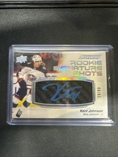2023-24 Kent Johnson Upper Deck Engrained Rookie Signature Shots Auto RC 29/99