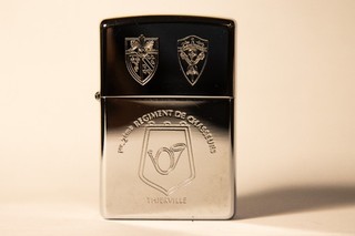 Briquet zippo 1er 2ièm régiment de chasseur Thierville 1999