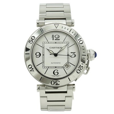 CARTIER WATCH W31080M7 PASHA SEATIMER SILVER AUTOMATIC STAINLESS STEEL MEN'S F/S