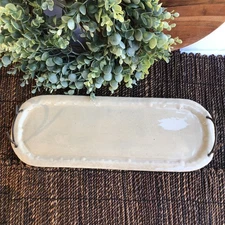 Kirklands Home Woodland Collection 17” Serving Tray With Metal Branch Handles
