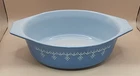 Vintage Pyrex Blue Snowflake Garland 1.5 Qt. Casserole Dish #043