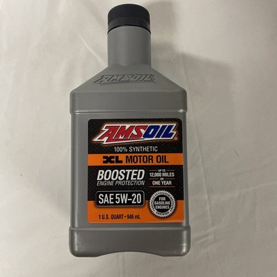 AMSOIL 100% SYNTHETIC XL Motor Oil SAE 5W-20 BOOSTED ENGINE PROTECTION 1 QT NEW.