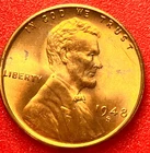 1948-S Lincoln Wheat Cent Penny GEM RED BU From an Original Bank Roll