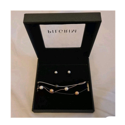 PILGRIM Schmuckset Metall Ohrringe & Armband in Silber/Gold/Roségold