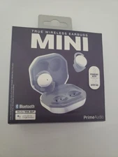 Prime audio mini true wireless earbuds White w charger Works W/ Siri Bluetooth