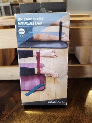 Decathlon Nyamba Mini Pilates Resistance Band Set 3pc Multi Levels 25x4cm