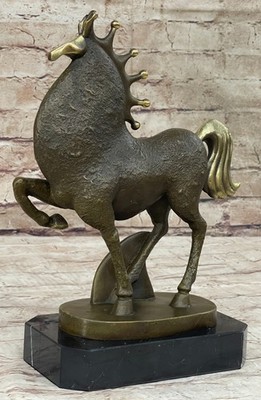Milo Abstract Horse Bronze Sculpture Mid Century Collectible Statue Home Decor