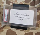 WW2 Gerald W. Johnson PSA Signature 56th Fighter Group 2nd ETO Ace POW P-47