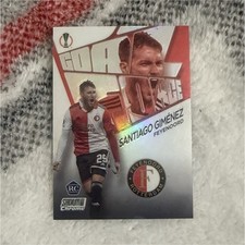 Topps Stadium Club Chrome Rookie Santiago Giménez Feyenoord UEFA GF-SG Card. rookie card picture