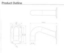 Hanwha SBP-300WMW Aluminum Gooseneck Wall Mount Bracket PT01-005154E White