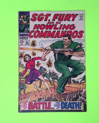 Sgt. Fury and His Howling Commandos #55 1968 Marvel Comics Lower Grade Q39-225