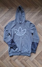 Adidas Hooded Top Hoodie In Grey Size Uk Medium Mens