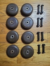 Vintage Rollerblade 72mm Wheels Set of 8 Brown w/ Bearings  Axle Bolts