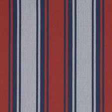 Amalfi Tomato Red Performance Stripe Woven Pattern Upholstery Fabric by the Yard