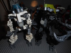 Lego Bionicle Metru Nui VAHKI (8614 - 8619) Set of 6 with Glow in the Dark Disks