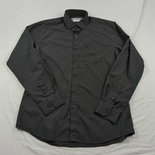 Dixxon Shirt Mens Large Black Performance Bamboo Casual Preppy