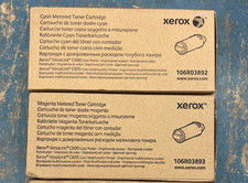 Lot of 3 Xerox 106R03892 106R03893 Toners C600 C605 Magenta Cyan