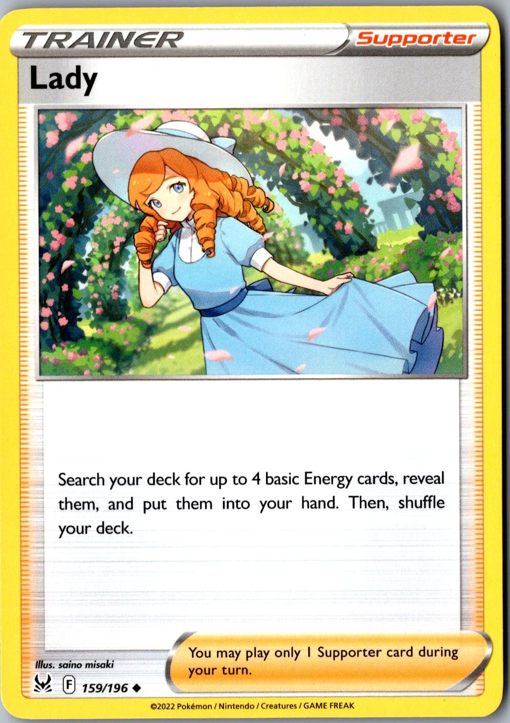 Lady 159/196 Uncommon SWSH11: Lost Origin LP Pokemon Card