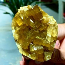 316G Shiny Golden Cuboid Barite Crystal Based on the Purple Spherical Fluorite