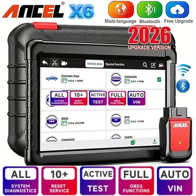 2026 Ancel X6 KFZ OBD2 Diagnosegerät Auto Scanner Alle System ABS SRS EPB DPF Öl