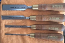 Narex Premium 4 piece Chisels set 6 (1/4"), 12 (1/2"), 20 (3/4"), 26 (1") mm