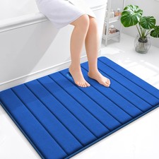 OLANLY Memory Foam Bath Mat 40x32, Super Soft Absorbent 40" X 32", Royal Blue