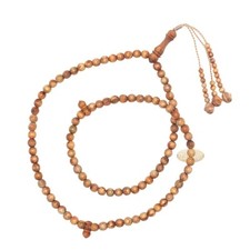 Muslim Islamic Prayer Beads 8mm 99bead Pitch Natural Pinewood Wood Dhikr Tasbihs