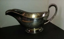 VINTAGE GORHAM & CO E.P. 7/8 PINK GRAVY BOAT 9886  SILVER PLATE VERY NICE 