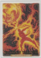2024 UD Marvel Masterpieces '92 Platinum Parallel Clear Cut HUMAN TORCH #31