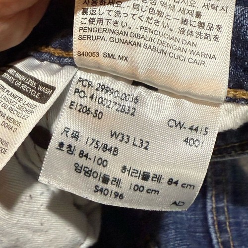 Levis 504 jeans men’s 33x32 blue (measure 32x30) Regular Straight fit stretch - Picture 10 of 11