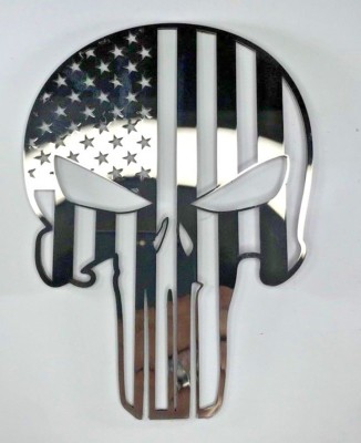 stainless steel punisher skull emblem decal sticker american flag polished large ebay stainless steel punisher skull emblem decal sticker american flag polished large ebay