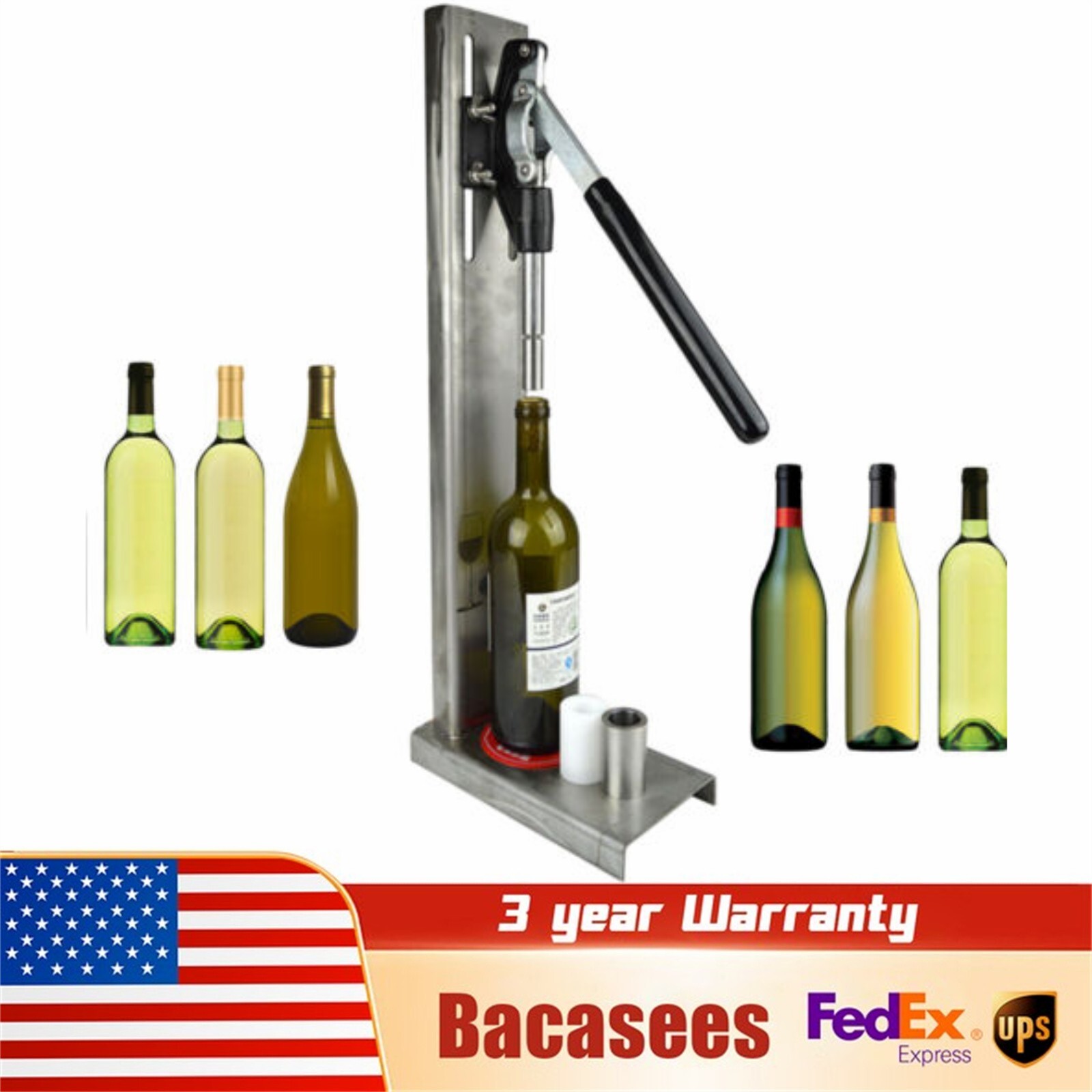 Manual Pressure Corker Cork Wine Bottle Corking Inserting Stopper Tool