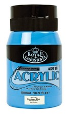 ROYAL LANGNICKEL 500ml ESSENTIALS ACRYLIC PAINT TUBS JARS 27 COLOURS AVAILABLE