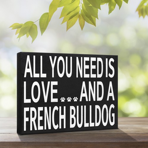 JennyGems French Bulldog Gifts, Love and a French Bulldog, French Bulldog Decor - Picture 5 of 11