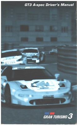 PlayStation 2 PS2 Gran Turismo 3 GT3 A-Spec Drivers Instruction Manual Only