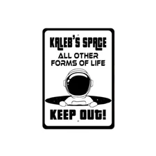 Custom Kids Space Room Metal Sign
