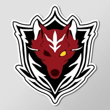 Mobile Suit Gundam Requiem For Vengeance Red Wolf Logo Anime Sticker 3" Width