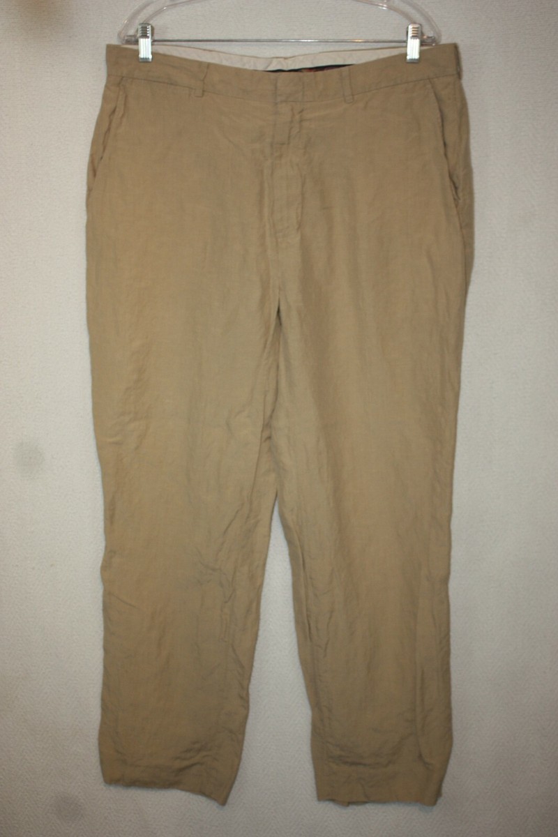 Polo Ralph Lauren Lightweight Linen Silk Blend Beige Pants