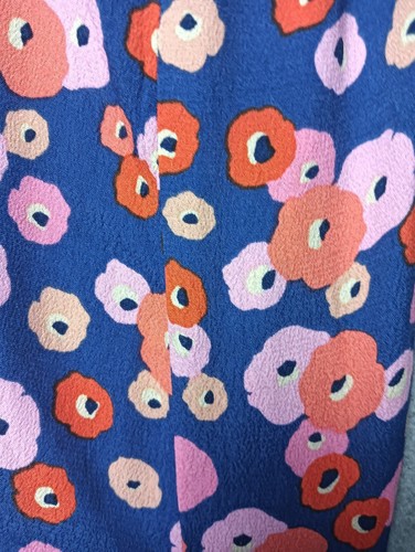 Mister Zimi Dress Size 10/ Us 6 Relaxed Fit Tiered Hem Viscose Floral on Blue - Picture 16 of 17