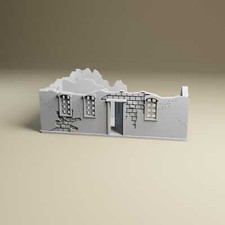 Rubble Building B | WW2 wargaming terrain for 28mm, 20mm, HO, or 15mm