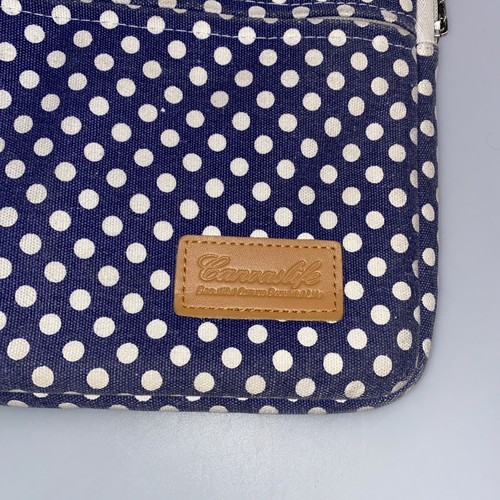 Canvaslife Padded Laptop Sleeve Blue Polka Dot Pouch Soft Liner Up to 13.3”- - 第 2/8 張圖片