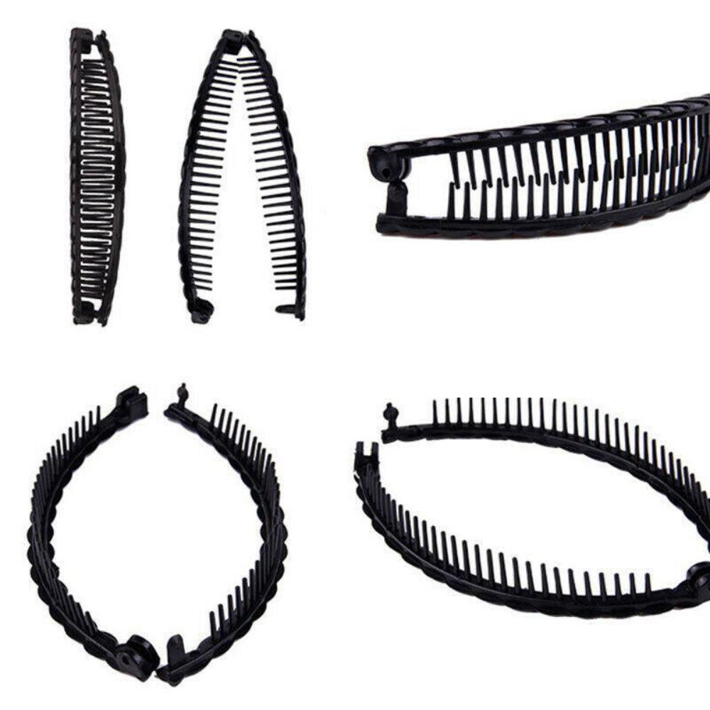 Large Banana Hair Clip Tort Twisted Long Fish Clip Comb Grip Women Long