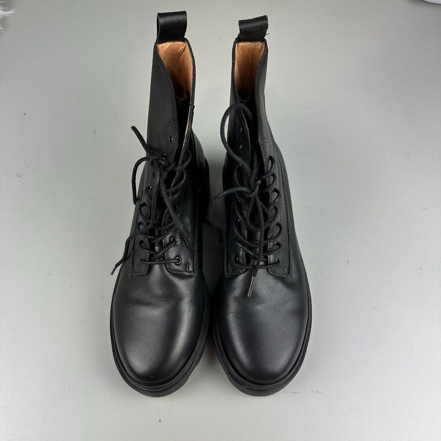 Madewell The Shelton Lace-Up Boot in True Black