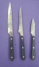 3-Zwilling JA Henckels Ever Sharp Stainless 2.5" 4.5" 5.5" knives EUC