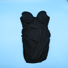 Victorias Secret 32D Tankini Black Underwired Padded VS Swimsuit 32 D Shirt New