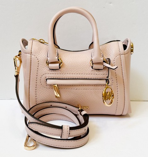 MICHAEL KORS CARINE XS TOP ZIP SATCHEL SHOULDER CROSSBODY BAG PINK POWDER BLUSH - Picture 5 of 15