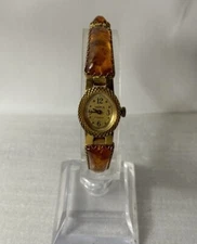 Vintage  Chaika (ЧАЙКА) Women's Watch with Amber Wristband